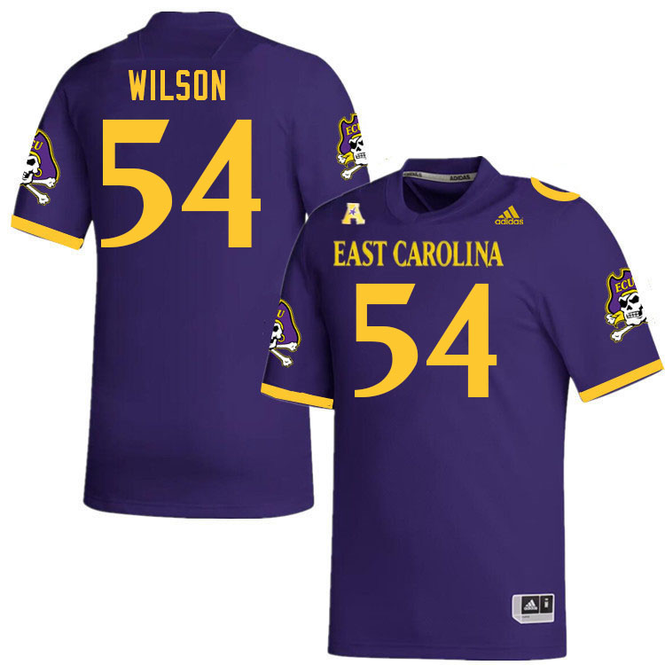 Men #54 Zion Wilson ECU Pirates 2023 College Football Jerseys Stitched-Purple - Click Image to Close